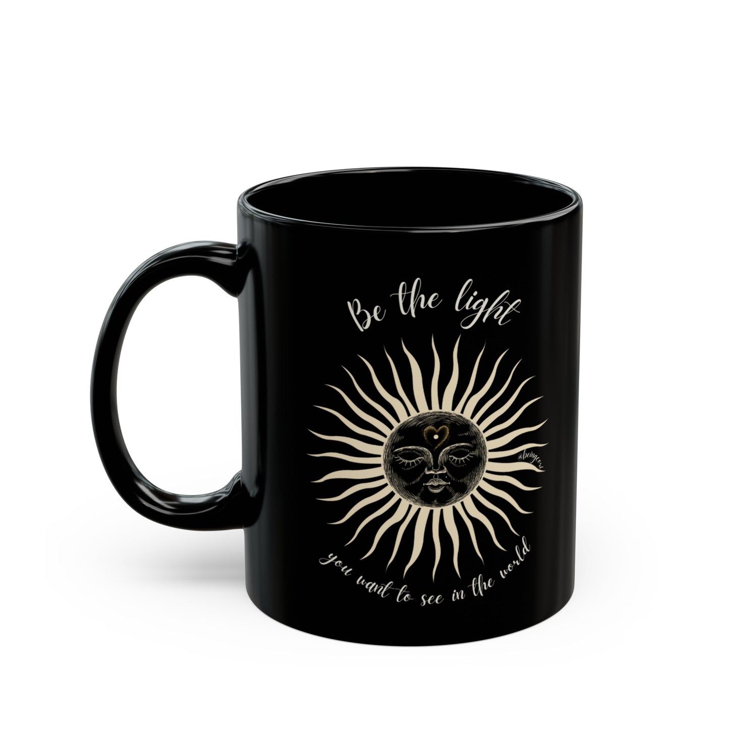 Be the Light Sun Black Mug (11oz, 15oz)