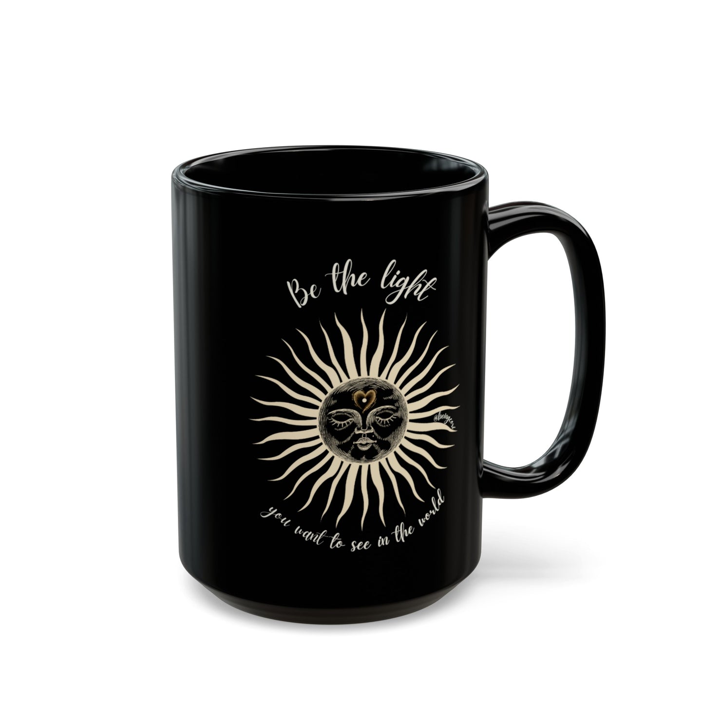 Be the Light Sun Black Mug (11oz, 15oz)