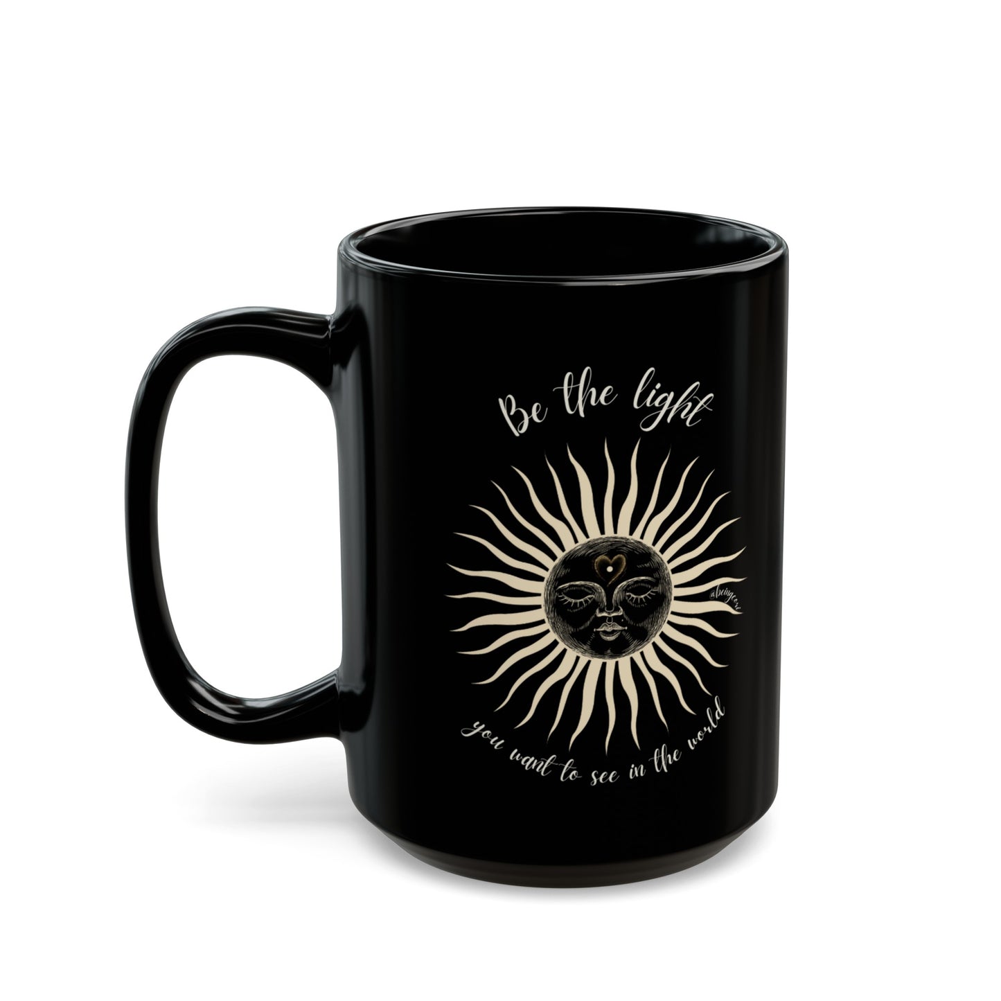 Be the Light Sun Black Mug (11oz, 15oz)