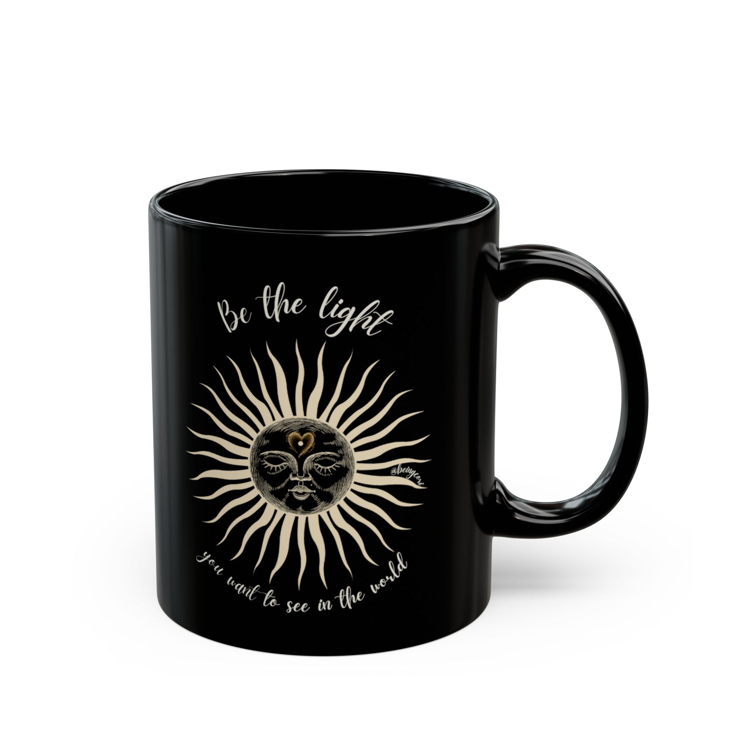 Be the Light Sun Black Mug (11oz, 15oz)