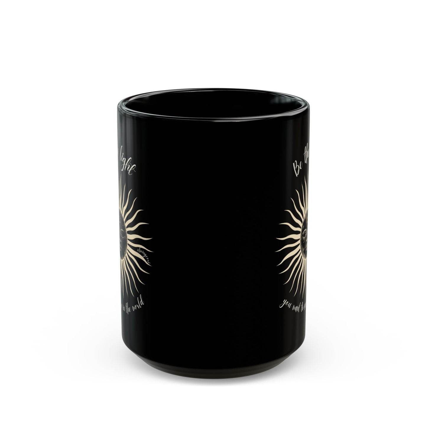 Be the Light Sun Black Mug (11oz, 15oz)