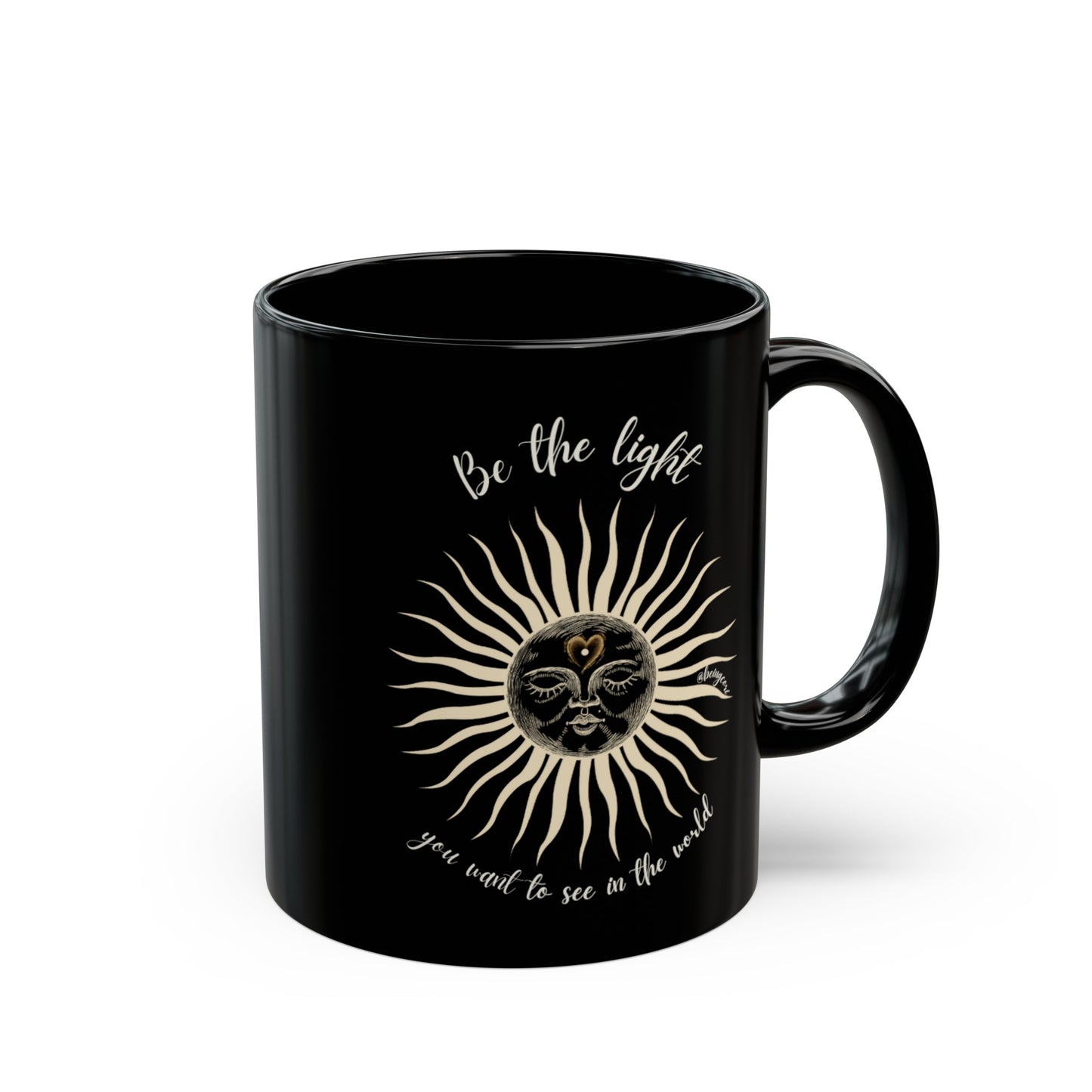 Be the Light Sun Black Mug (11oz, 15oz)